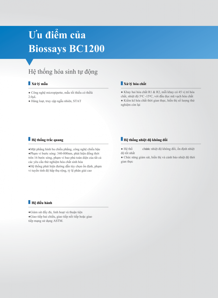 Máy sinh hóa tự động Biossays BC 1200