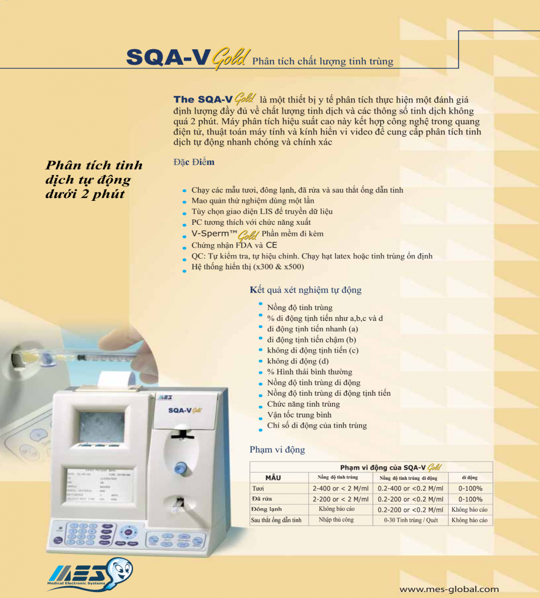 Máy phân tích tinh trùng SQA-V Gold