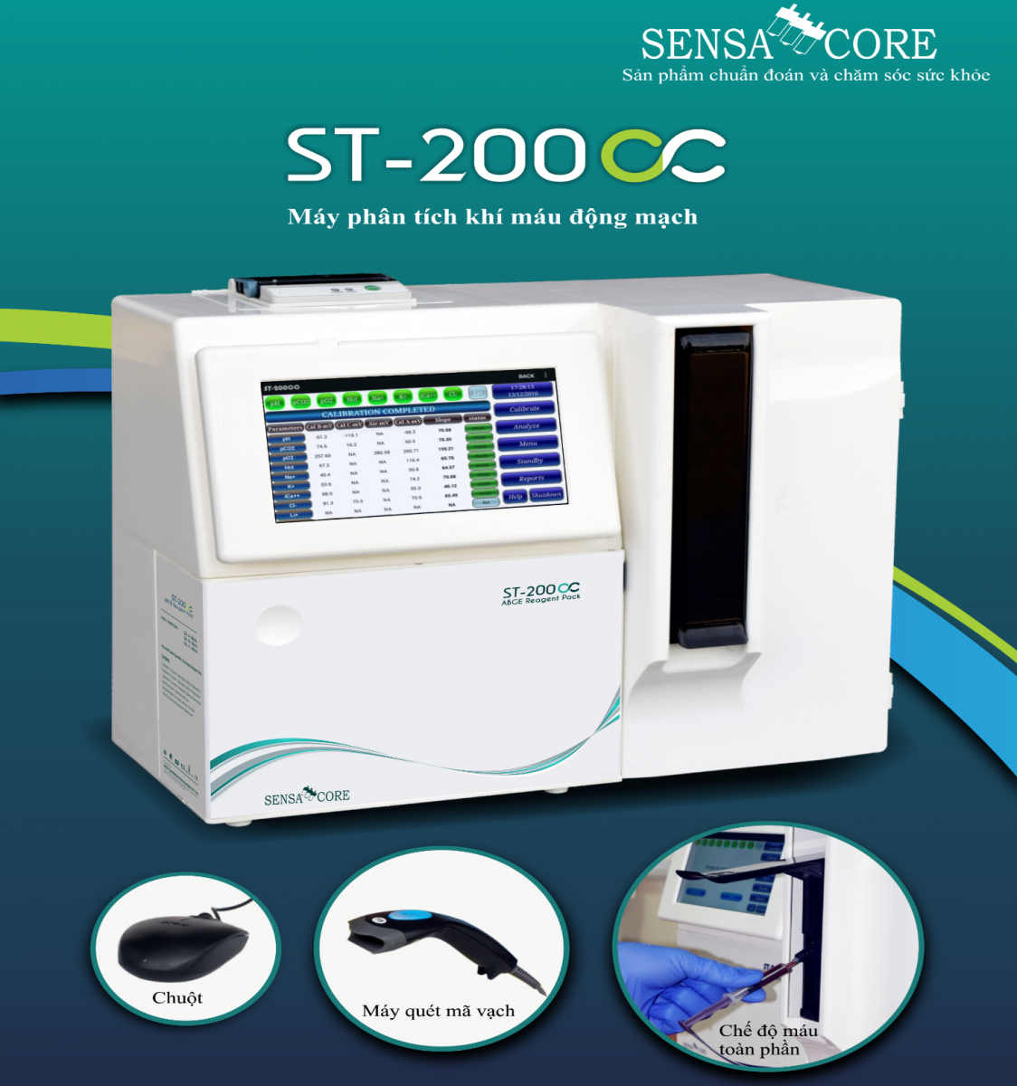 Máy phân tích khí máu ST 200 CC